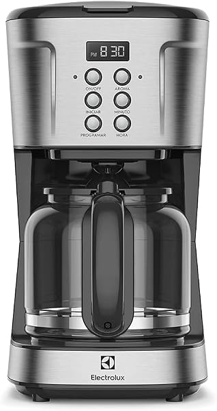 Electrolux Cafeteira Elétrica ECM30, 1,5L, 38 xícaras, filtro permanente, timer, painel digital, aço escovado, 127V